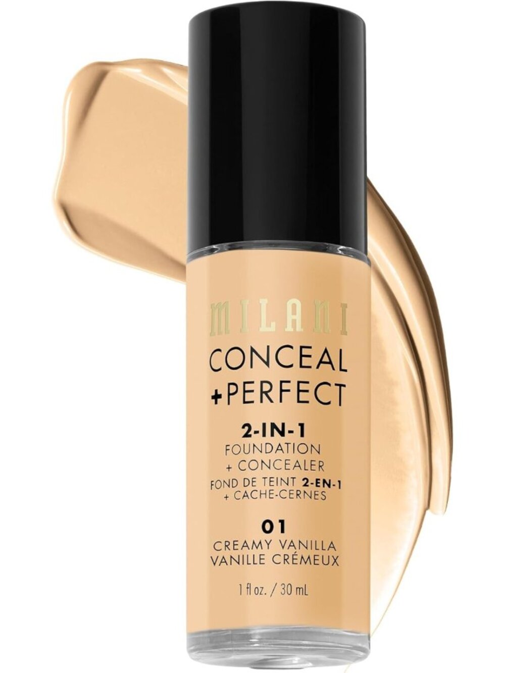 Flawless 2-in-1 Foundation & Concealer in Creamy Vanilla - Full Coverage Makeup